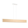 Suspension Design Carlo Métal et Contreplaqué 4 lampes Rectangles Blanches Style Scandinave 