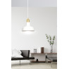 Suspension Design Ibor Métal une Lampe Coupole Suspendue Blanc Style Moderne 