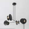 Suspension Design Idea Métal  4 lampes Noires Style Moderne 