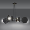 Suspension Design Idea Métal  4 lampes Noires Style Moderne 