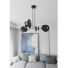 Suspension Design Idea Métal  4 lampes Noires Style Moderne 