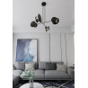 Suspension Design Idea Métal  4 lampes Noires Style Moderne 