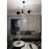 Suspension Design Idea Métal  4 lampes Noires Style Moderne 