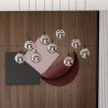 Suspension Design  Cosmo Métal 9 lampes Boules Argentées Style Chic 