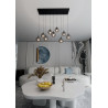 Suspension Design  Cosmo Métal 9 lampes Boules Argentées Style Chic 