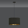 Suspension Design Hilde Métal une Lampe Cylindre Noire Style Moderne 