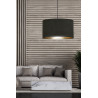 Suspension Design Hilde Métal une Lampe Cylindre Noire Style Moderne 