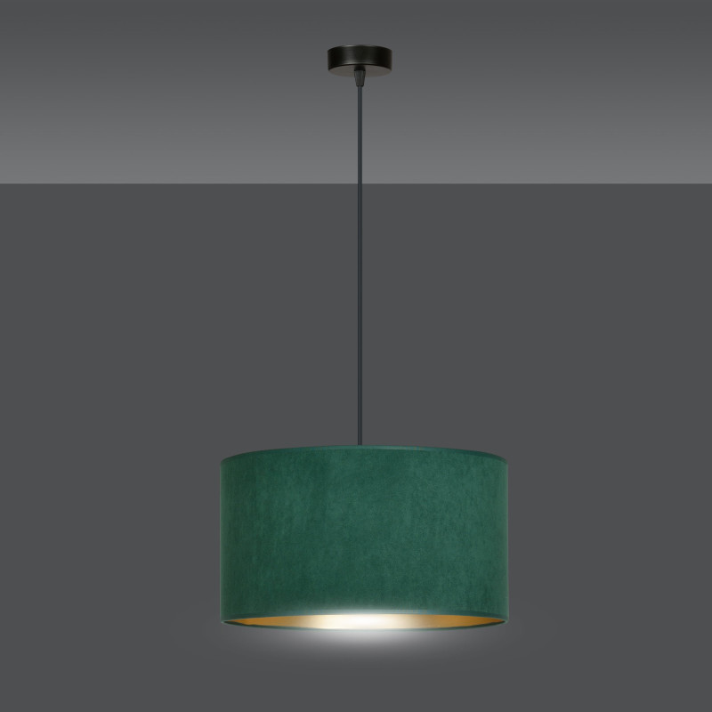 Suspension Design Hilde Métal une Lampe Cylindre Verte Style Moderne 