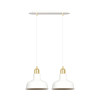 Suspension Design  Ibor Métal 2 lampes Coupoles Filiformes Blanches Style Moderne 