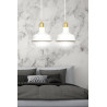 Suspension Design  Ibor Métal 2 lampes Coupoles Filiformes Blanches Style Moderne 