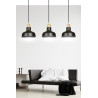 Suspension Design  Ibor Métal 3 lampes Coupoles Filiformes Noires Style Moderne 