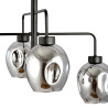 Suspension Design Lukka Métal 4 lampes Déportées Argentées Style Minimaliste 