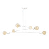 Suspension Design Multipo Métal  6 lampes Boules Blanches Style Chic 