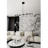 Suspension Design  Rossi Métal 8 lampes Boules Transparentes Style Chic 