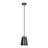 Suspension Design Bolero Métal et Bois une Lampe Noire Style Moderne 