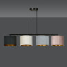 Suspension Design Hilde Métal 4 lampes Cylindres Noires, Grises et Roses Style Moderne 