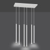 Plafonnier Design  Selter Métal 6 lampes Tubes Blanches Style Minimaliste 