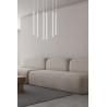 Plafonnier Design  Selter Métal 6 lampes Tubes Blanches Style Minimaliste 