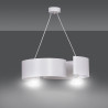 Suspension Design Vixon Métal 2 lampes Entrelacées Blanches Style Moderne 