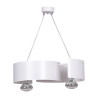 Suspension Design Vixon Métal 2 lampes Entrelacées Blanches Style Moderne 