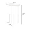 Plafonnier Design  Selter Métal 6 lampes Tubes Blanches Style Minimaliste 