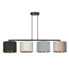 Suspension Design Hilde Métal 4 lampes Cylindres Noires, Grises et Roses Style Moderne 