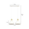 Suspension Design  Ibor Métal 2 lampes Coupoles Filiformes Blanches Style Moderne 