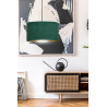 Suspension Design Hilde Métal une Lampe Cylindre Verte Style Moderne 