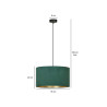 Suspension Design Hilde Métal une Lampe Cylindre Verte Style Moderne 