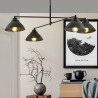 Suspension Design Glam Métal 4 lampes Boules Filiformes Blanches Style Chic 