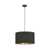 Suspension Design Hilde Métal une Lampe Cylindre Noire Style Moderne 