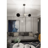 Suspension Design Idea Métal  4 lampes Noires Style Moderne 