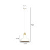 Suspension Design Ibor Métal une Lampe Coupole Suspendue Blanc Style Moderne 