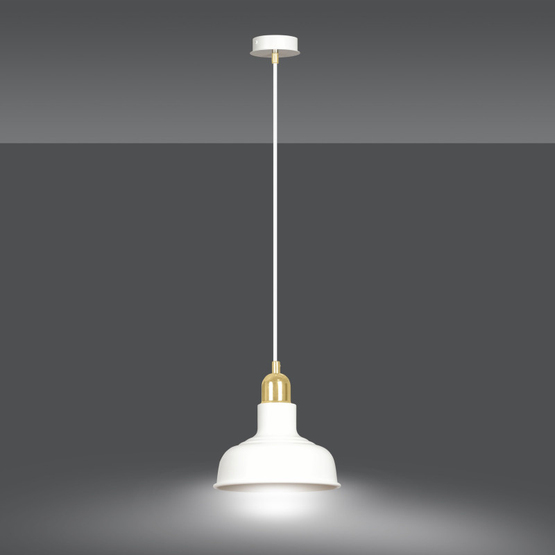 Suspension Design Ibor Métal une Lampe Coupole Suspendue Blanc Style Moderne 