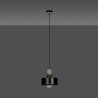 Suspension Design Tuniso Métal/Bois une Lampe Noire Style Scandinave 