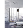 Suspension Design Link Métal une Lampe Cloche Noire/Dorée Style Industriel 