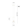 Suspension Design Glam Métal une Lampe Boule Suspendue Blanc Style Chic 