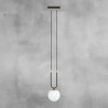 Suspension Design Glam Métal une Lampe Boule Suspendue Blanche Style Chic 