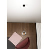 Suspension Design Cosmo Métal une Lampe Boule Argentée Style Chic 