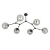 Plafonnier Design Space Métal 6 lampes Boules Destrucutré Argentées Style Chic 