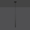 Plafonnier Design Selter Métal une Lampe Tube Noire Style Minimaliste 