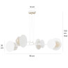 Suspension Design Idea Métal  4 lampes Blanches Style Moderne 