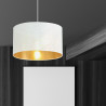 Suspension Design Aston Métal une Lampe Ronde Blanche et dorée Style Chic 