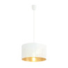 Suspension Design Aston Métal une Lampe Ronde Blanche et dorée Style Chic 