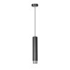 Suspension Design Kibo Métal une Lampe Tube Noire/CHROME Style Moderne 