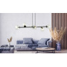 Suspension Design  Rossi Métal 6 lampes Boules Transparentes Style Chic 