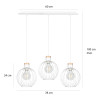 Suspension Design Barbade Métal et bois une Lampe Ronde Cage Blanche Style Moderne 