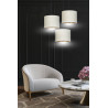 Suspension Design Hilde Métal 3 lampes Cylindres Blanches Style Moderne 