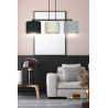 Suspension Design Hilde Métal 3 lampes Cylindres Noires, Grises et Blanches Style Moderne 