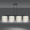 Suspension Design Hilde Métal 4 lampes Cylindres Blanches Style Moderne 